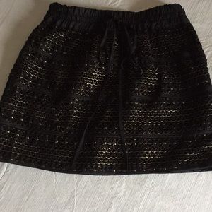 Black and gold skirt